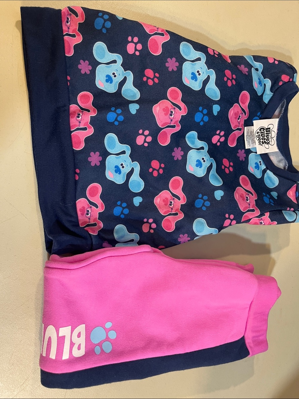 Nickelodeon Blue's Clues Navy, Pink and Light Blue Pajama Set